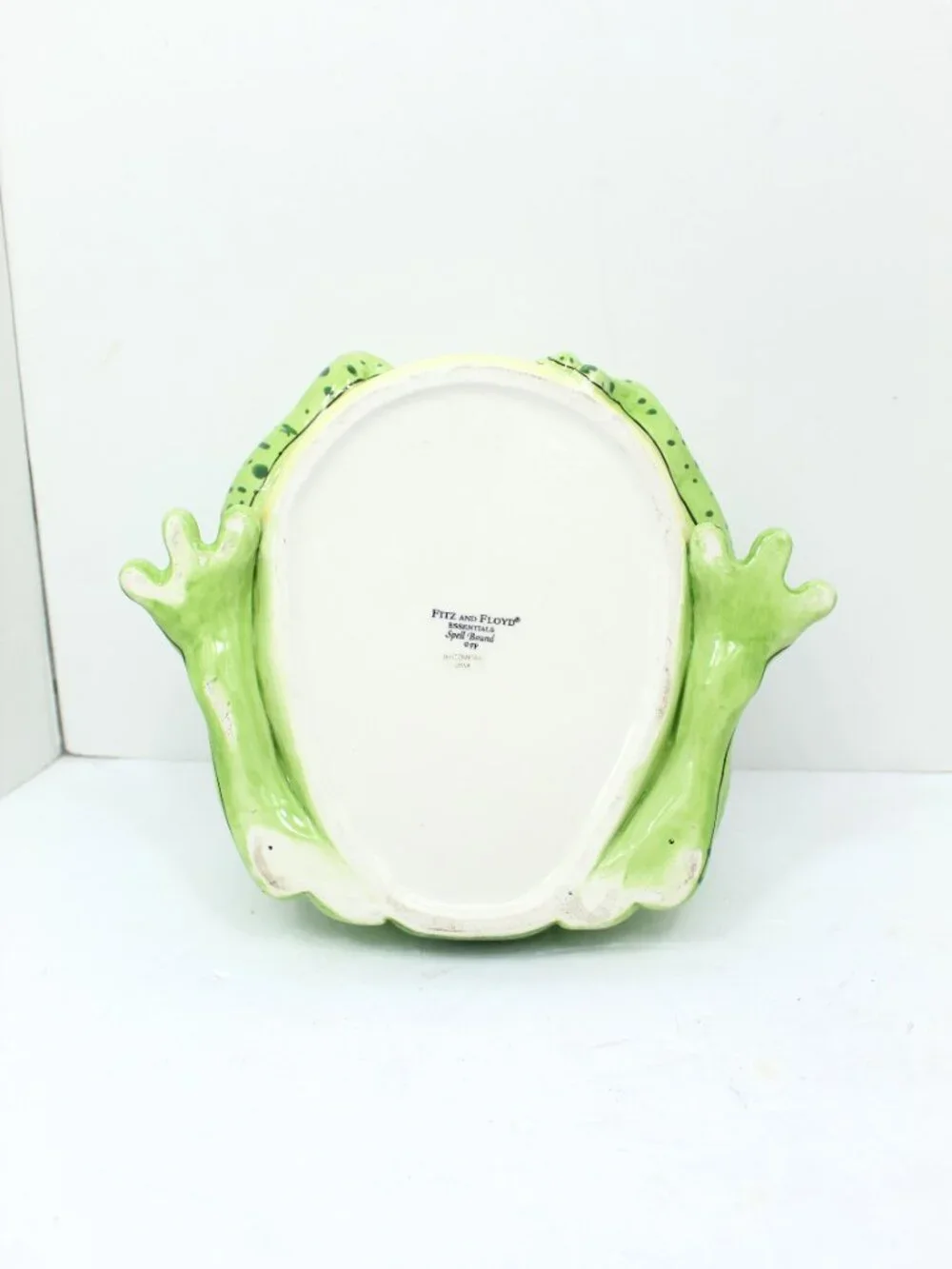 Fitz & Floyd Spell Bound Wizard Frog Glazed Ceramic Cookie Jar Whimsical As-Is